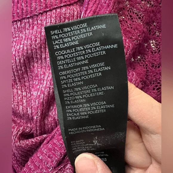 Anthropologie $98 NWOT Plum Laced Balloon Sleeve  Sweater Blouse Size Small - Picture 9 of 12